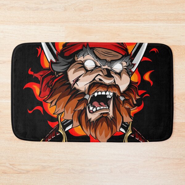 Item preview, Real Buccaneer - Fierce Pirate Warrior with Crossed Swords and Flames designed and sold by Canache.