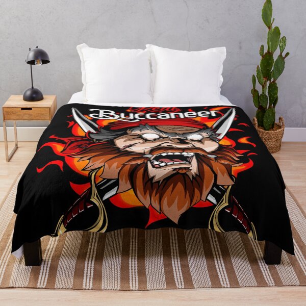 Item preview, Real Buccaneer - Fierce Pirate Warrior with Crossed Swords and Flames designed and sold by Canache.