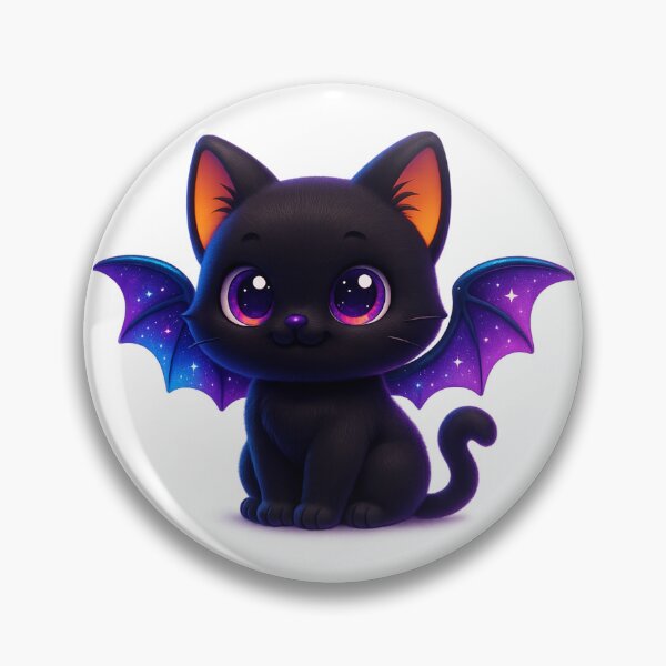 Item preview, Galaxy Bat Wing Cat | Kawaii Fantasy Kitty with Shiny Wings | Cute Cosmic Cat Illustration designed and sold by PrintCreations9.