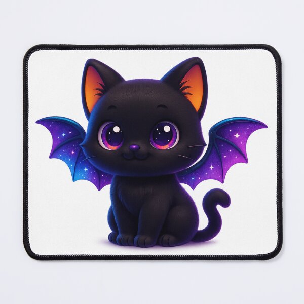 Item preview, Galaxy Bat Wing Cat | Kawaii Fantasy Kitty with Shiny Wings | Cute Cosmic Cat Illustration designed and sold by PrintCreations9.