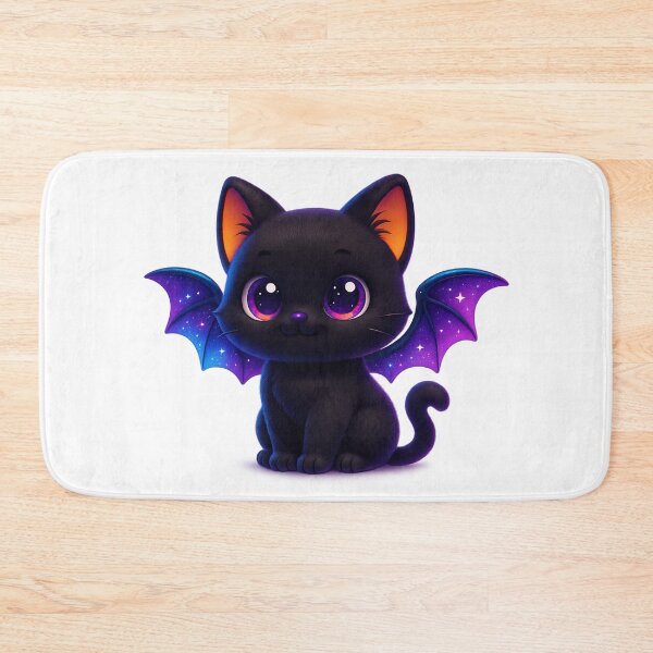 Item preview, Galaxy Bat Wing Cat | Kawaii Fantasy Kitty with Shiny Wings | Cute Cosmic Cat Illustration designed and sold by PrintCreations9.