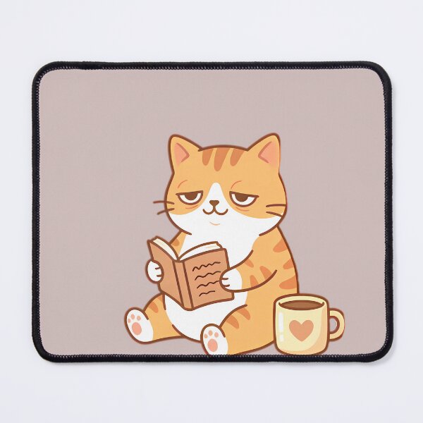 Item preview, Orange Tabby Reading Book - Cozy Vibes Art designed and sold by LYZ7VANI.
