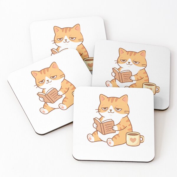 Item preview, Orange Tabby Reading Book - Cozy Vibes Art designed and sold by LYZ7VANI.