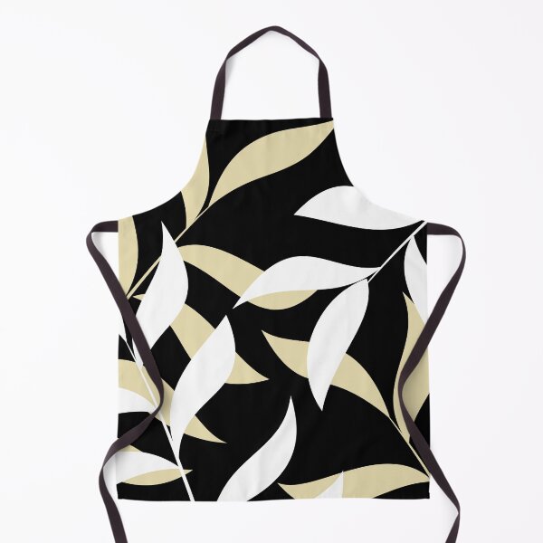 Item preview, Black And White Leaf Pattern With Beige Accents designed and sold by studioart.