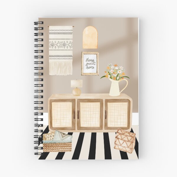 Item preview,  Modern Rattan & Striped Rug Decor Art designed and sold by HBBS DESIGNS.