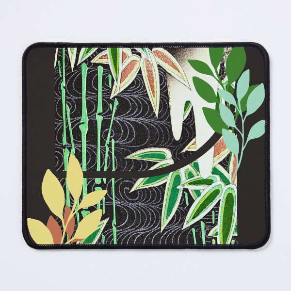 Item preview,  Bamboo Gate — Japanese Bamboo & Leaf Arched Window Collage designed and sold by LouDSarG.