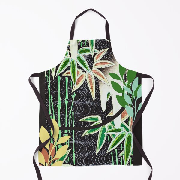 Item preview,  Bamboo Gate — Japanese Bamboo & Leaf Arched Window Collage designed and sold by LouDSarG.