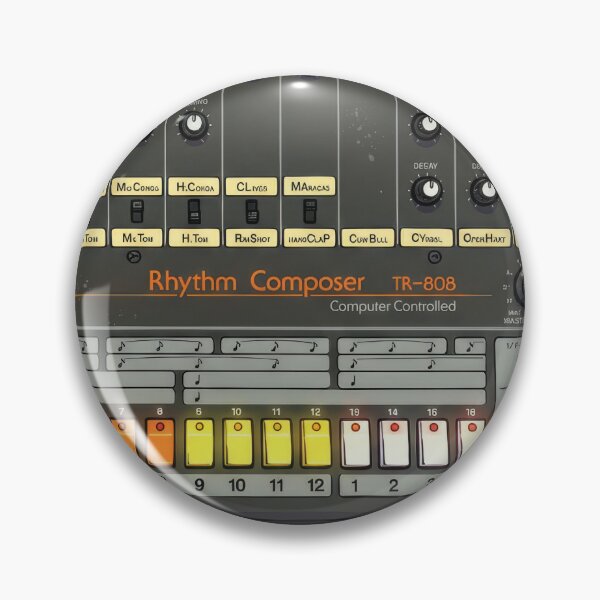 Item preview, Roland TR-808 Drum Machine Hip Hop Illustration designed and sold by motionbymarco.