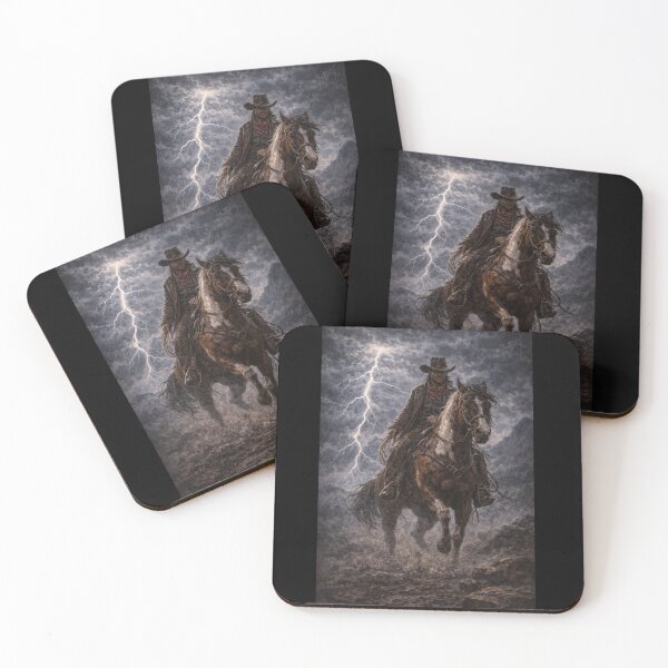 Item preview, Storm Rider Cowboy – Western Thunder & Lightning Horse Scene designed and sold by  QuarterHorseArt by Just my Studio.
