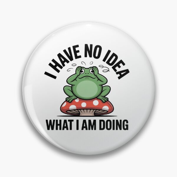 Item preview, Funny I Have No Idea What I Am Doing Frog Sticker designed and sold by Mr-wow.