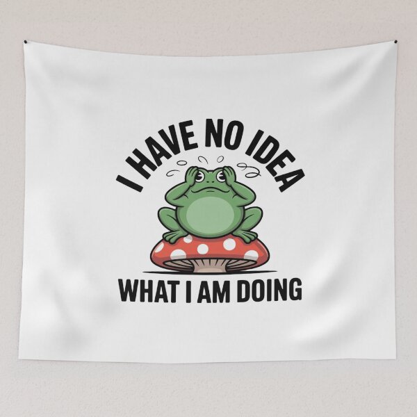 Item preview, Funny I Have No Idea What I Am Doing Frog Sticker designed and sold by Mr-wow.