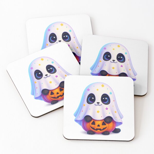 Item preview, Cute Ghost Cat with Stars | Kawaii Sheet Costume Kitty | Spooky Cute Halloween Cat Illustration designed and sold by PrintCreations9.