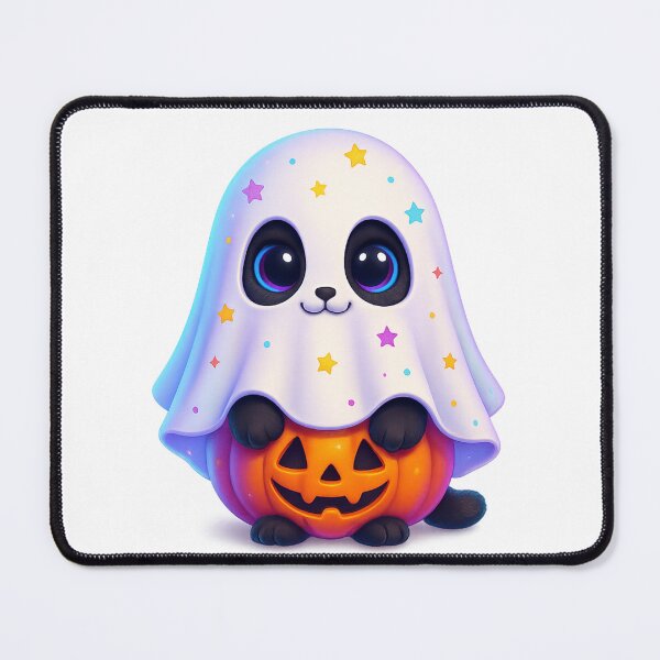 Item preview, Cute Ghost Cat with Stars | Kawaii Sheet Costume Kitty | Spooky Cute Halloween Cat Illustration designed and sold by PrintCreations9.