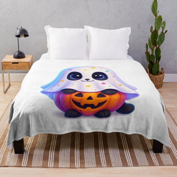 Item preview, Cute Ghost Cat with Stars | Kawaii Sheet Costume Kitty | Spooky Cute Halloween Cat Illustration designed and sold by PrintCreations9.