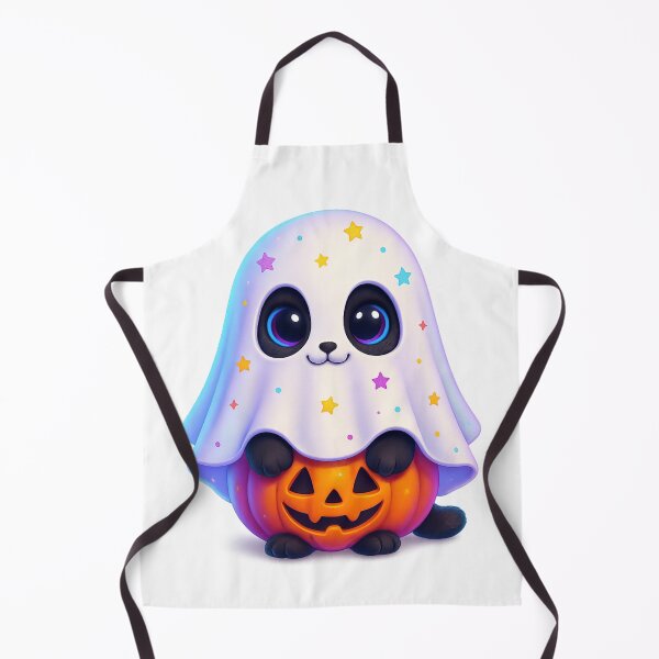 Item preview, Cute Ghost Cat with Stars | Kawaii Sheet Costume Kitty | Spooky Cute Halloween Cat Illustration designed and sold by PrintCreations9.
