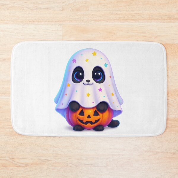 Item preview, Cute Ghost Cat with Stars | Kawaii Sheet Costume Kitty | Spooky Cute Halloween Cat Illustration designed and sold by PrintCreations9.