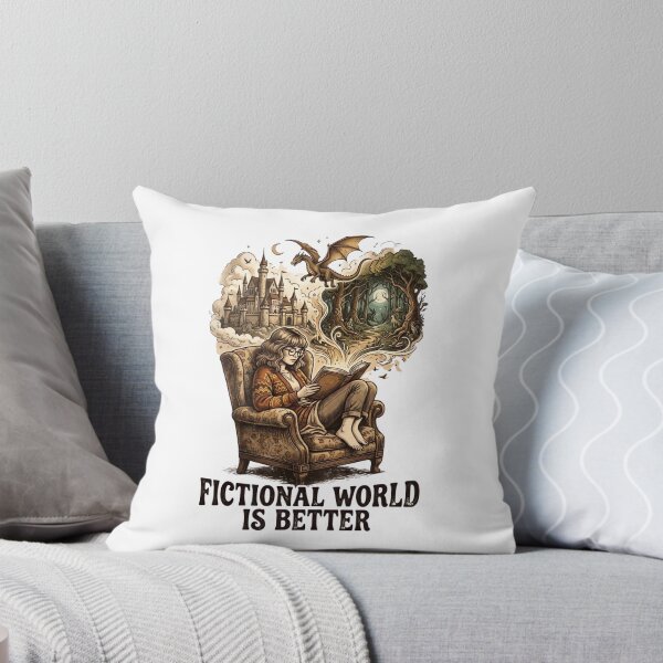Item preview, Fictional World is Better Enchanted Forest & Dragon Vintage Book Art designed and sold by urbinet.