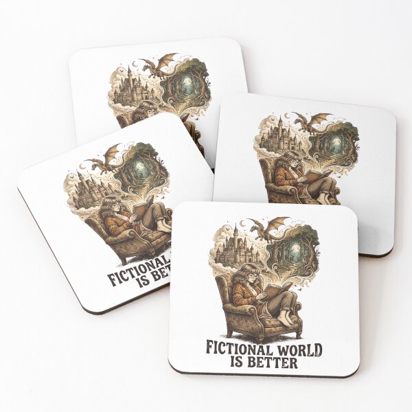 Item preview, Fictional World is Better Enchanted Forest & Dragon Vintage Book Art designed and sold by urbinet.