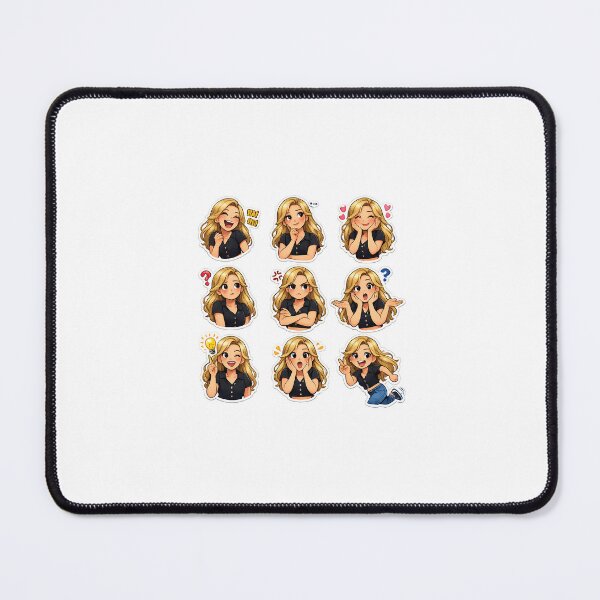 Item preview, Cute Cartoon Girl Emoji Sticker Pack | Kawaii Blonde Girl Expressions | PNG Transparent Stickers | WhatsApp & Telegram Stickers | Digital Download designed and sold by ashwin131.