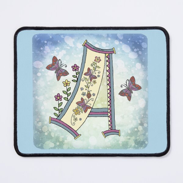 Item preview, Floral letter A Monogram designed and sold by artmuvz.
