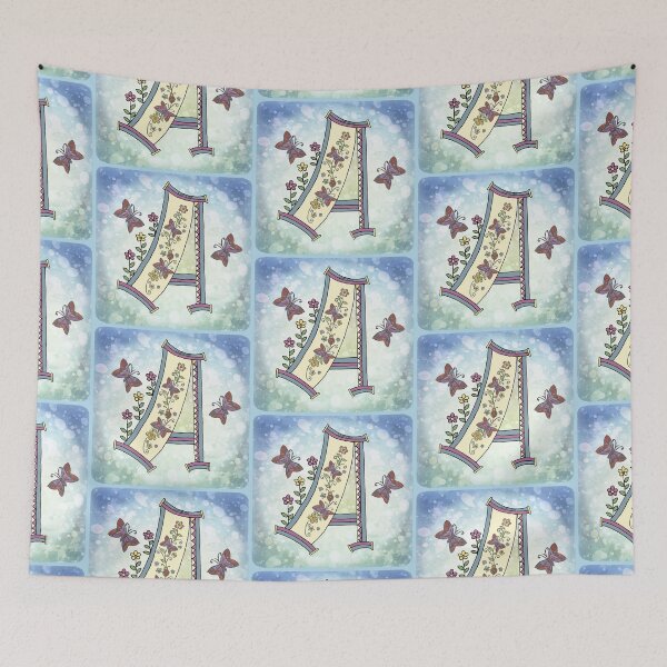 Item preview, Floral letter A Monogram designed and sold by artmuvz.