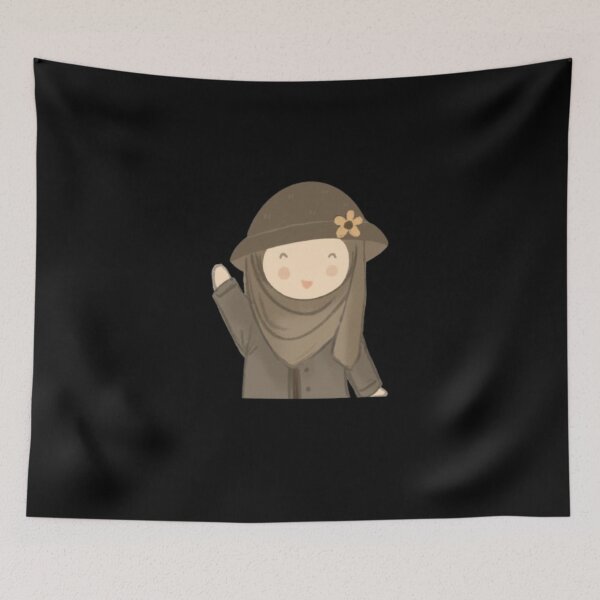 Item preview, Kawaii Hijabi Girl Sticker | Cute Muslim Girl Gift | Islamic Aesthetic Merch for Her designed and sold by SOLIORA  ATELIER.
