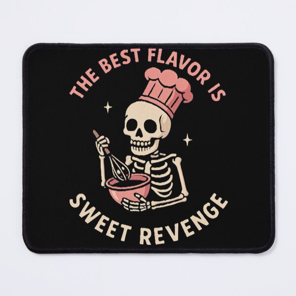 Item preview, The Best Flavor Is Sweet Revenge Skeleton Chef – Dark Humor Gothic Cooking Design designed and sold by Negisandeep studio.