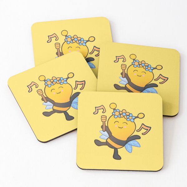Item preview, Cutie Bees - Cute Happy Musical Bee designed and sold by SolarWayfarer.