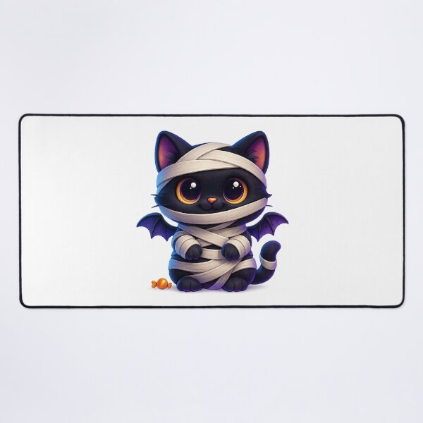 Item preview, Cute Mummy Cat | Kawaii Wrapped Kitty with Bright Eyes | Spooky Cute Halloween Cat Illustration designed and sold by PrintCreations9.