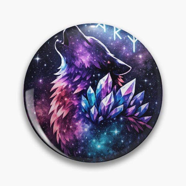 Item preview, Nebula Wolf Crest: Crystal Howl in Space designed and sold by NightshadeWolfs.