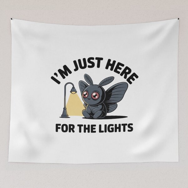 Item preview, I'm Just Here For The Lights Funny Moth Lover Gift designed and sold by Mr-wow.