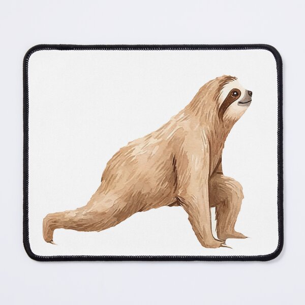 Item preview, Sloth Yoga Pose #05: Gentle Lunge Stretch designed and sold by Quiet Joy Studio.