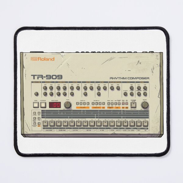 Item preview, Roland TR-909 Drum Machine Techno House Illustration designed and sold by motionbymarco.