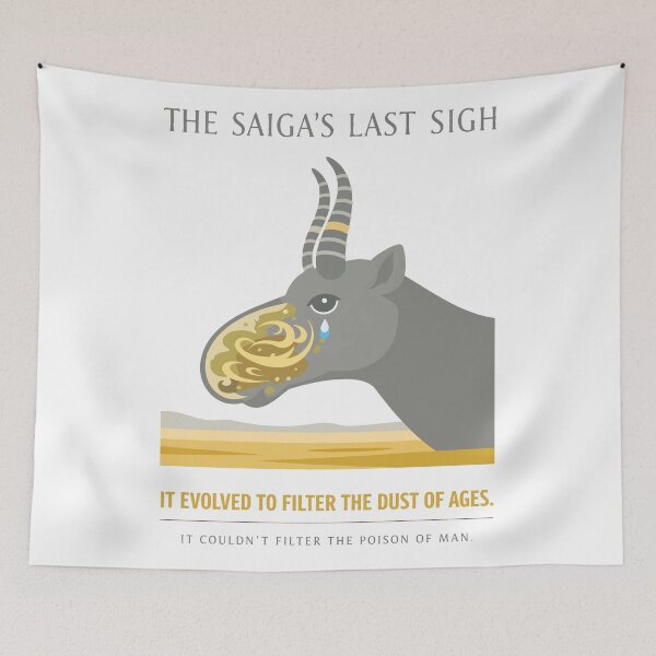 Item preview, Saiga Antelope Last Sigh Environmental Warning designed and sold by WildlifeInc.