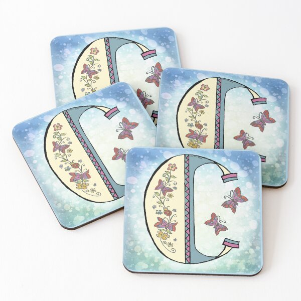 Item preview, Floral letter C Monogram designed and sold by artmuvz.