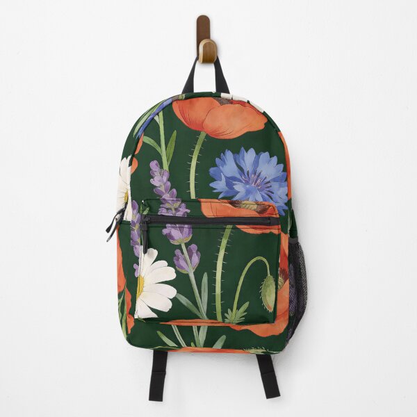 Aperçu de l'œuvre Motif de fleurs sauvages vert forêt créée et vendue par Dreambase.