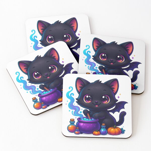 Item preview, Potion Maker Cat | Kawaii Magical Kitty with Tiny Bottles | Cute Fantasy Witch Cat Illustration designed and sold by PrintCreations9.