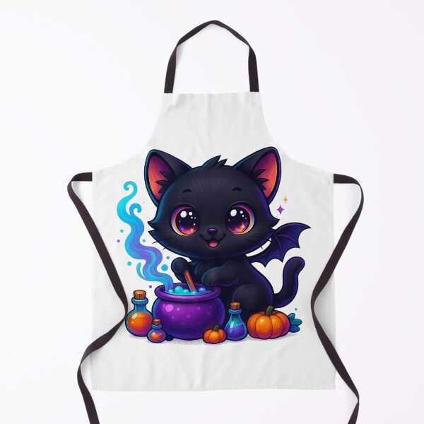 Item preview, Potion Maker Cat | Kawaii Magical Kitty with Tiny Bottles | Cute Fantasy Witch Cat Illustration designed and sold by PrintCreations9.