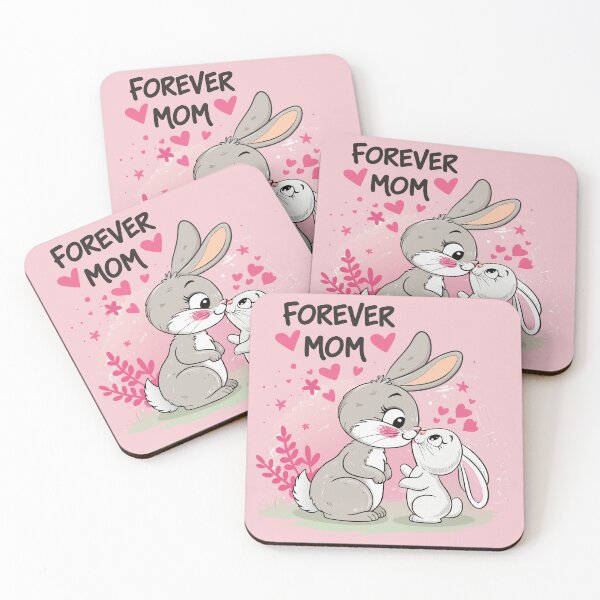 Item preview, Forever Mom Cute Rabbit and Baby Bunny designed and sold by Ahmed-khafagy.