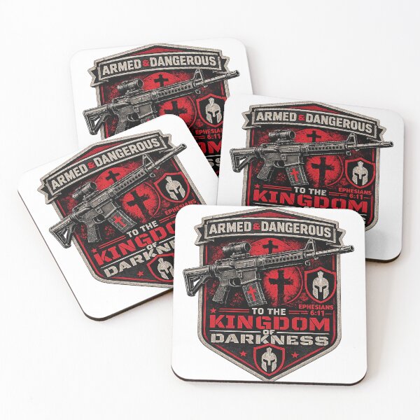 Item preview, Armed & Dangerous for the Kingdom | Ephesians 6:11 Christian Tactical Warrior Badge designed and sold by Savage Discipleship.