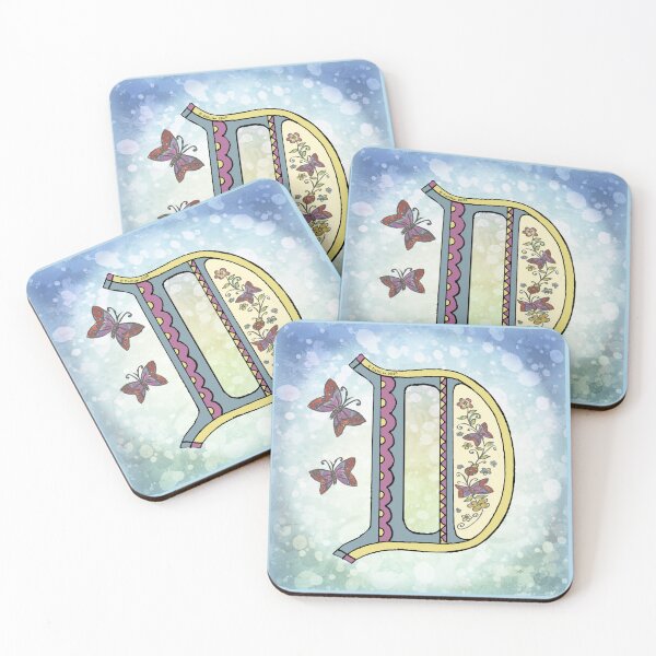 Item preview, Floral letter D Monogram designed and sold by artmuvz.