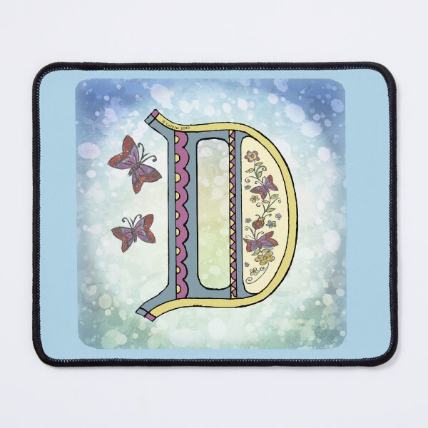 Item preview, Floral letter D Monogram designed and sold by artmuvz.