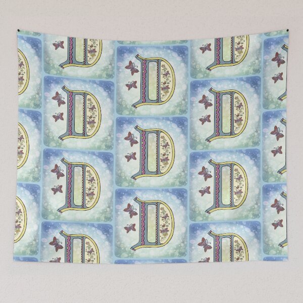Item preview, Floral letter D Monogram designed and sold by artmuvz.