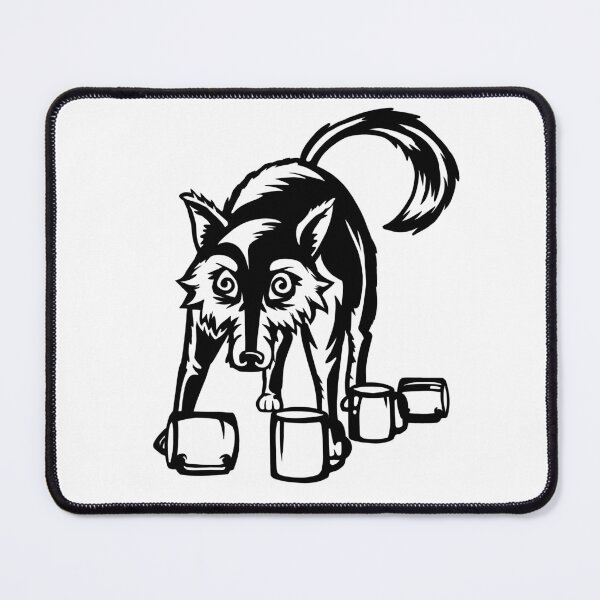 Item preview, Coffee Wolf - Black and White designed and sold by Batmantis275.
