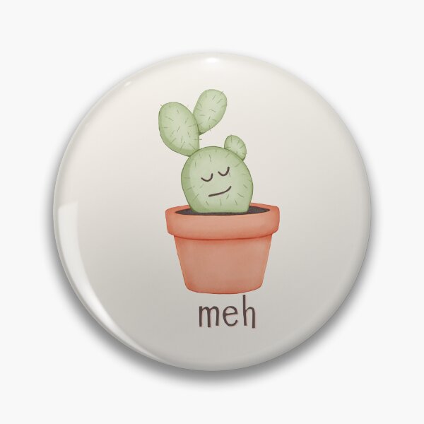 Item preview, Careful Carl the Cactus — Meh | Dark Cute Funny Plant Art designed and sold by Reverber.arting.