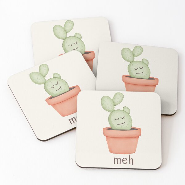 Item preview, Careful Carl the Cactus — Meh | Dark Cute Funny Plant Art designed and sold by Reverber.arting.
