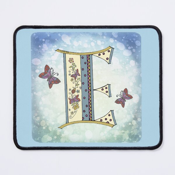 Item preview, Floral letter E Monogram designed and sold by artmuvz.