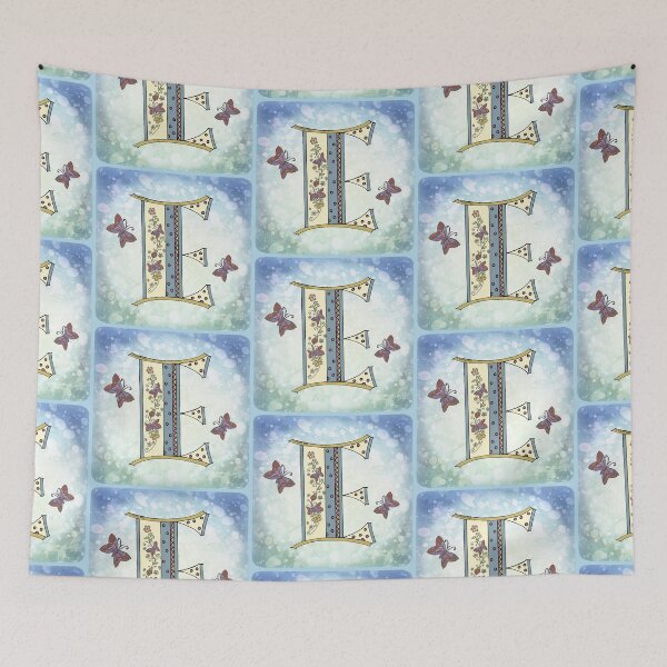 Item preview, Floral letter E Monogram designed and sold by artmuvz.
