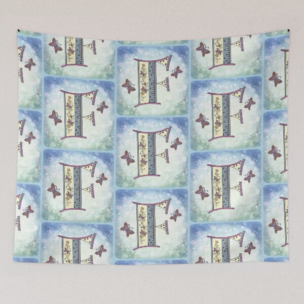 Item preview, Floral letter F Monogram designed and sold by artmuvz.