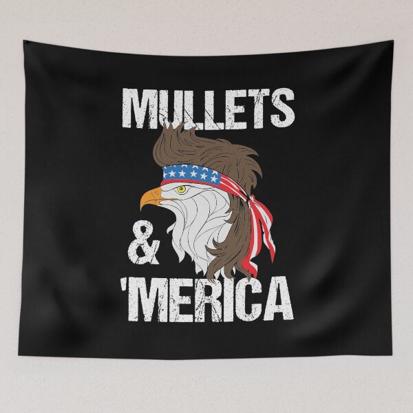 Item preview, Mullets And Merica Eagle Mullet, Funny Redneck Mullet Gift designed and sold by Vintagemashup.